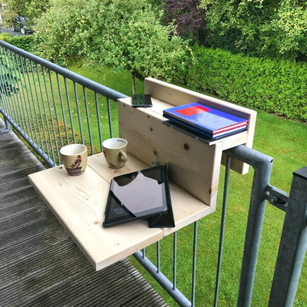 De Slimme Balkontafel XL niet opklapbaar, lengte 49 cm