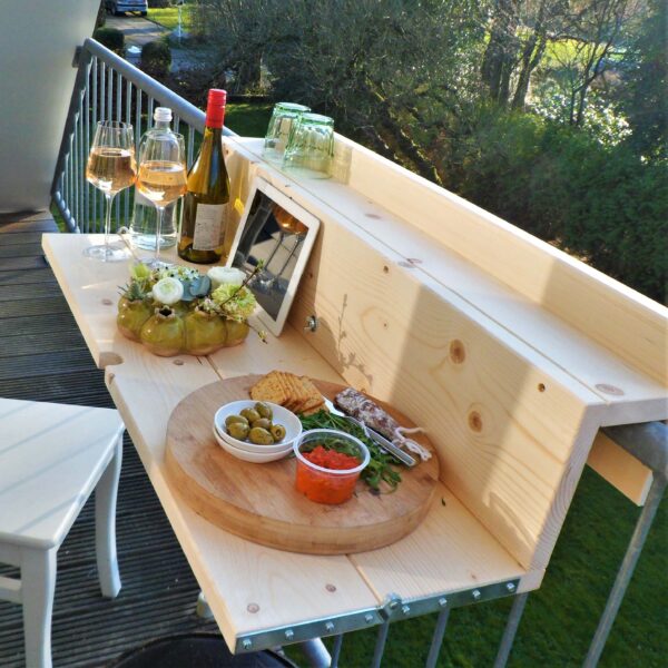 De Slimme Balkontafel XL opklapbaar, lengte 99 cm