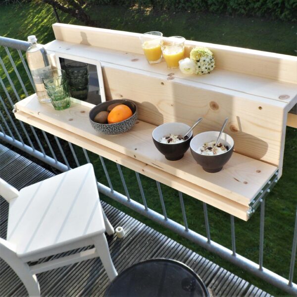 De Slimme Balkontafel XL opklapbaar, lengte 99 cm - Afbeelding 2