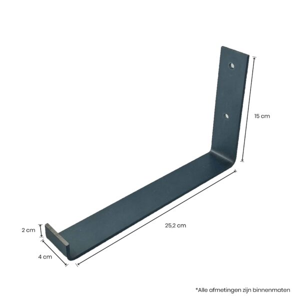 De Industriële Plankdragers L-vorm UP Mat Blank – 25 cm - Afbeelding 2