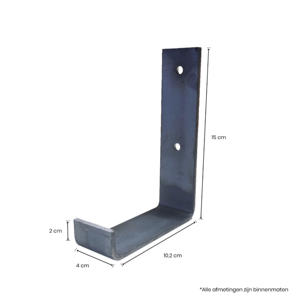 De Industriële Plankdragers L-vorm UP Zonder coating – 10 cm - Afbeelding 2
