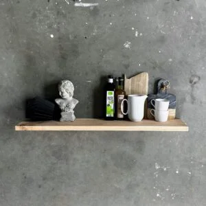 Zwevende eiken wandplank