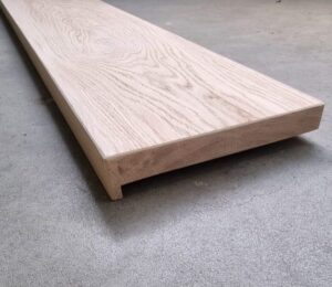 Houten toilet plank met rand 4 cm - eiken - op maat