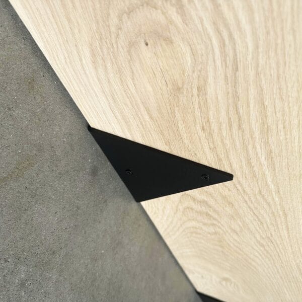 De Industriële Plankdragers Driehoekvorm met eiken plank - 15 cm - Afbeelding 3