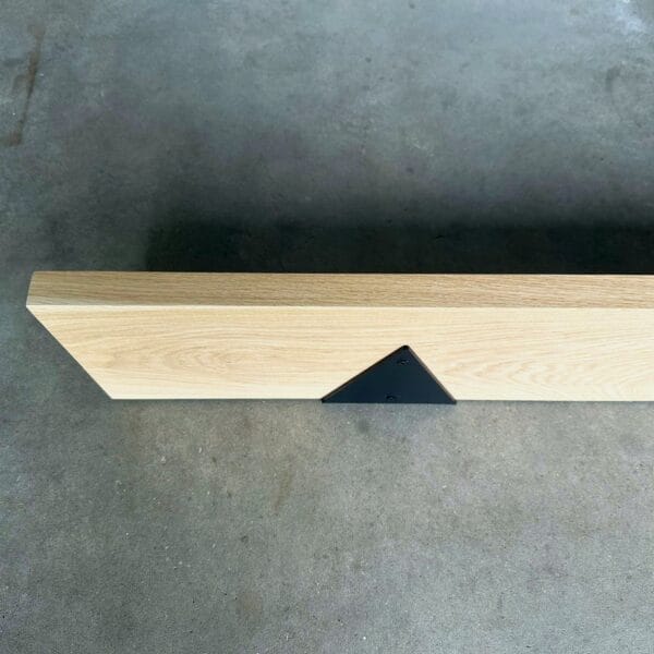 De Industriële Plankdragers Driehoekvorm met eiken plank - 15 cm - Afbeelding 2