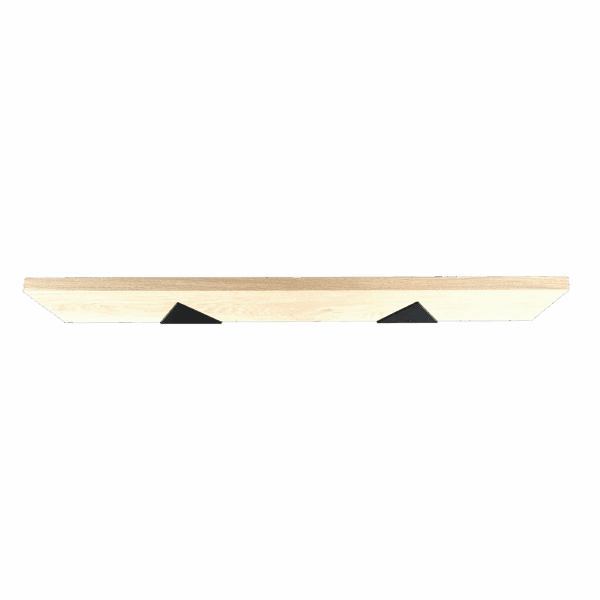 De Industriële Plankdragers Driehoekvorm met eiken plank - 15 cm